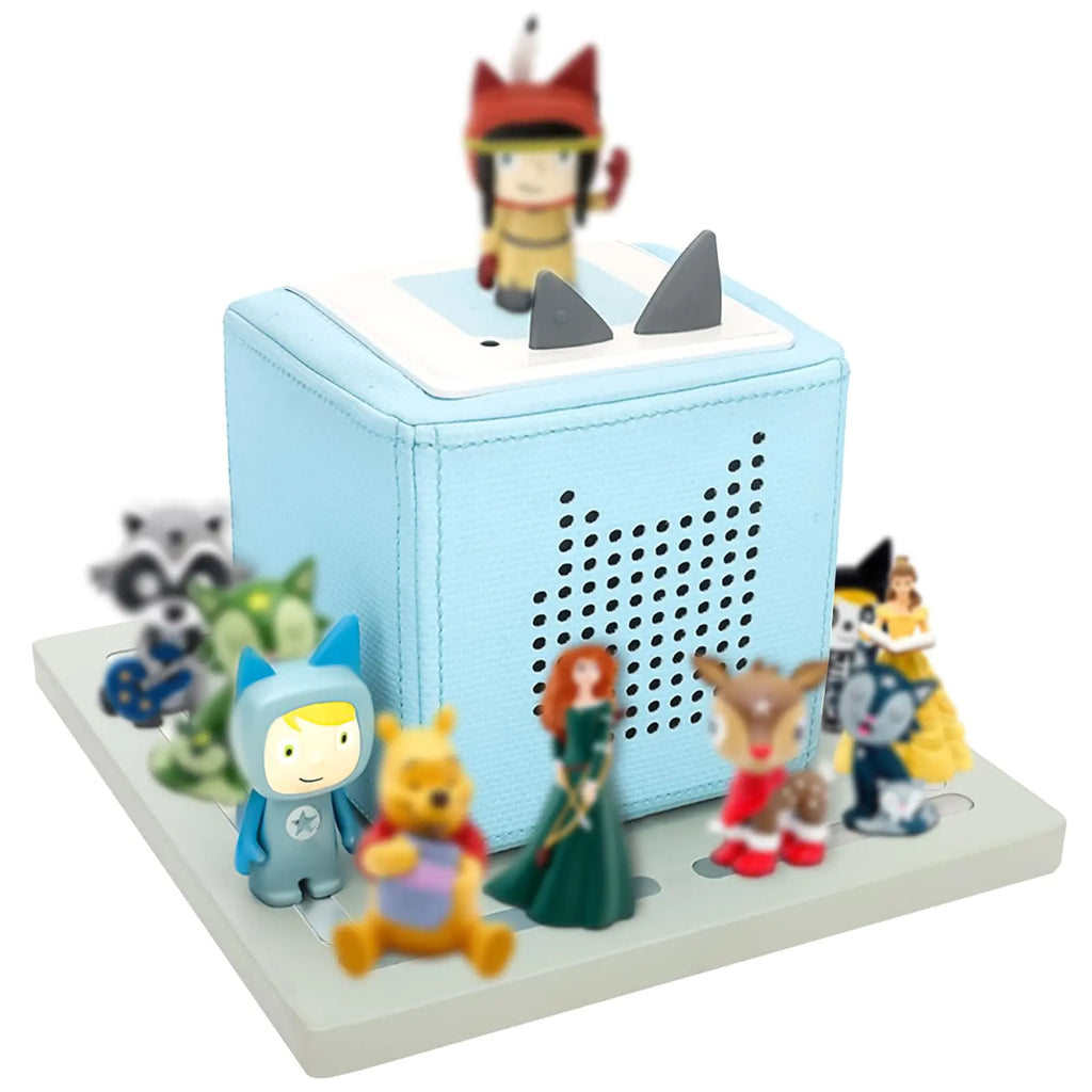 Taladad for Tonie Shelf Tonies Storage for Toniebox Tonie Figures Creative Tonies Magnetic Shelf forTonie Box Player 10-30 Characters (Grey)